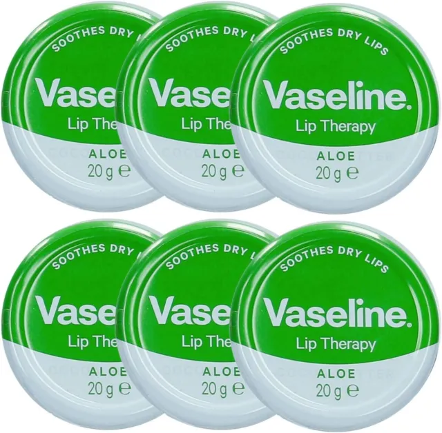 6 X Vaseline Lippen Therapie Aloe Dose 20g (Packung 6)