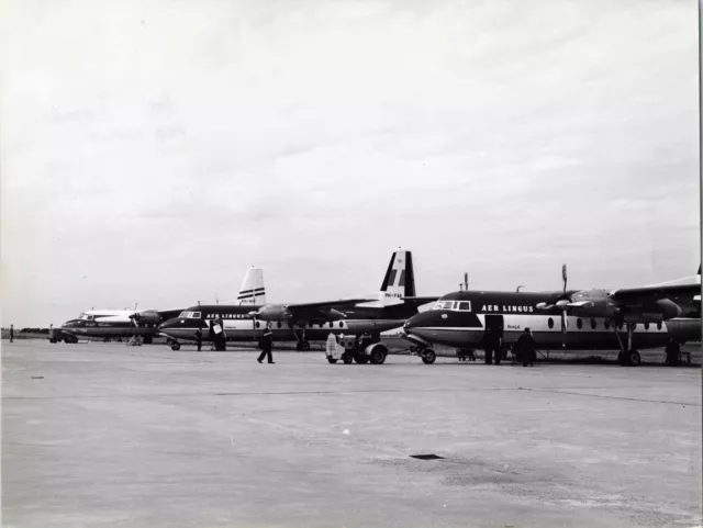 Aer Lingus Fokker F-27 Line Up Original Vintage Manufacturers Photo Friendship