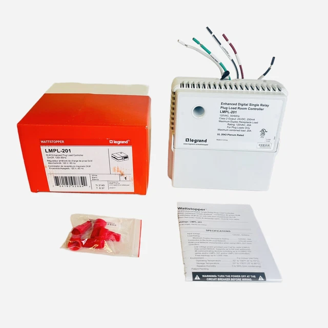 Legrand Wattstopper LMPL-201 DLM Enhanced Plug Load Controller On/Off 120V 60Hz