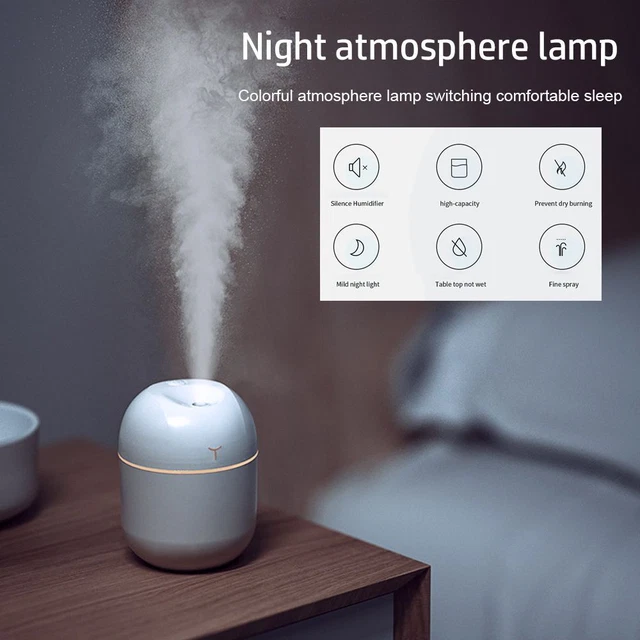 USB Lumières de nuit Diffuseur d'arôme Faiseur de brume Humidificateur d'air 9
