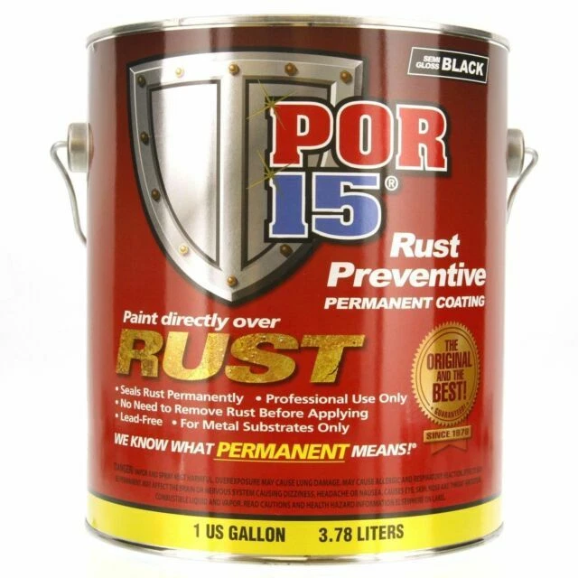 #45401 POR-15 Rust Preventative Paint Gallon Semi Gloss Black