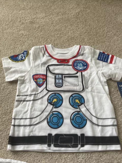 Ensemble pyjama astronaute pour tout-petits garçons taille 3T CARTERS costume de nuit 2 pièces vêtements de nuit neufs 2