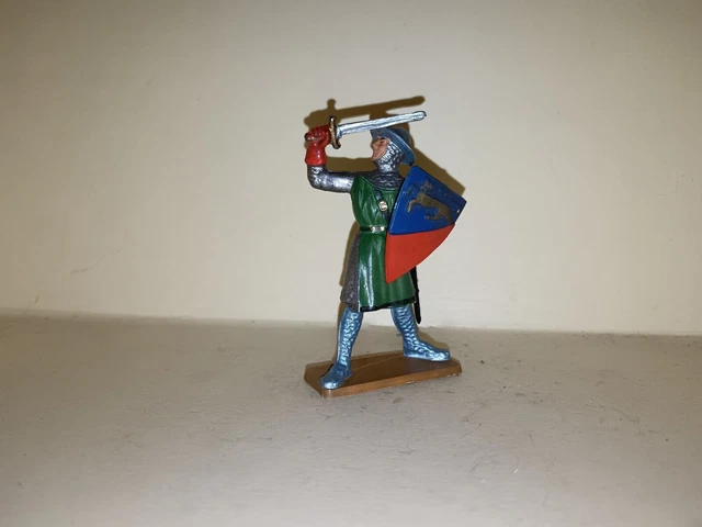 Figurine Starlux Moyen âge - Homme D'armes Au Fléau - Plastique Peint - Boîte D'origine