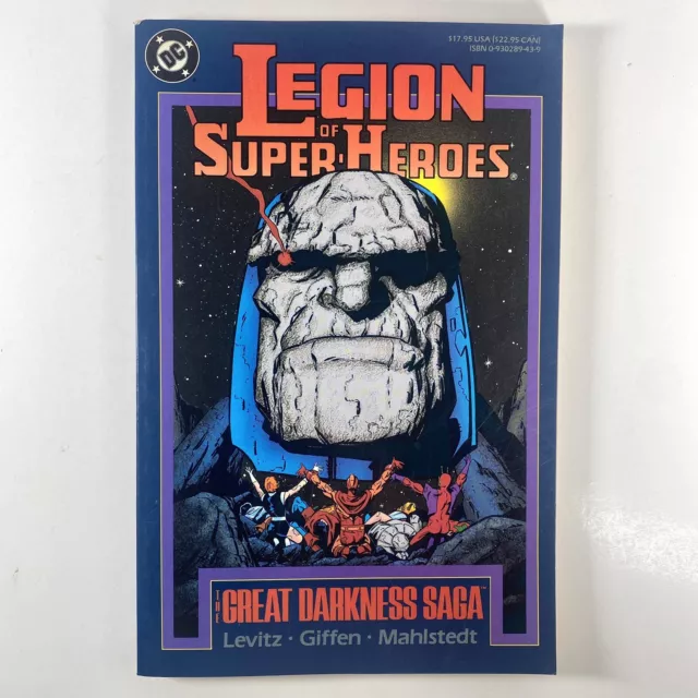 Legion of Super-Heroes The Great Darkness Saga 1989 Signed Paul Levitz Autograph