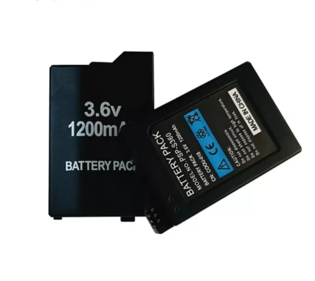 Batteria di ricambio batteria per Sony PSP Slim Lite 2000 2004 1200 mAh 3,6 V sostituzione