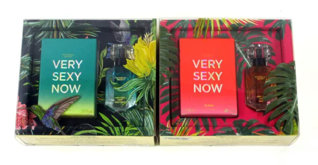 Victoria's Secret Very Sexy Now Perfume Set (Beach & Wild Palm) Double-Sided Box