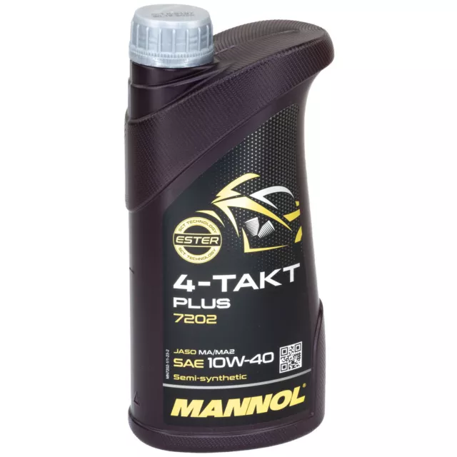 1 litro MANNOL 4 tiempos Plus API SL SAE 10W-40 parte sintético moto scooter aceite