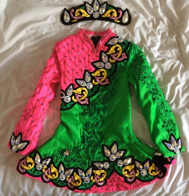 GREEN IRISH DANCING Dress 120.00 - PicClick UK