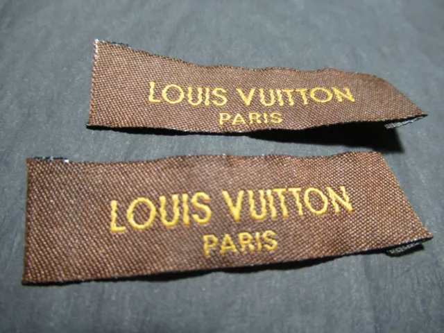 LOUIS VUITTON 2 Clothing Designer Tag LABEL Replacement Sewing