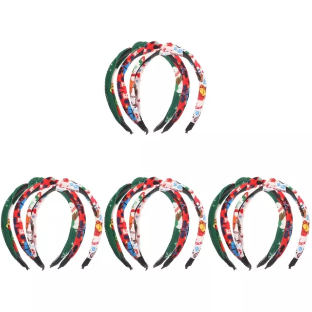 12 Pcs Christmas Knotted Headband Pp Miss Girl Hair Clips Costumes for Girls