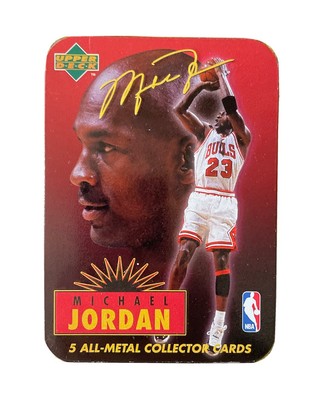 michael jordan 5 all metal collector cards