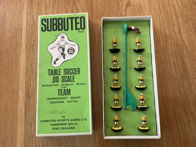 subbuteo heavyweight team In Reference 6 Box Yellow Inner Black Outer Wolves Etc