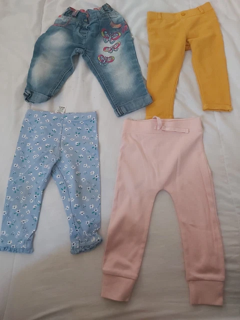 Enorme pacchetto di vestiti per bambine 9-12 mesi 40 articoli inc SUCCESSIVO, converse #1 4