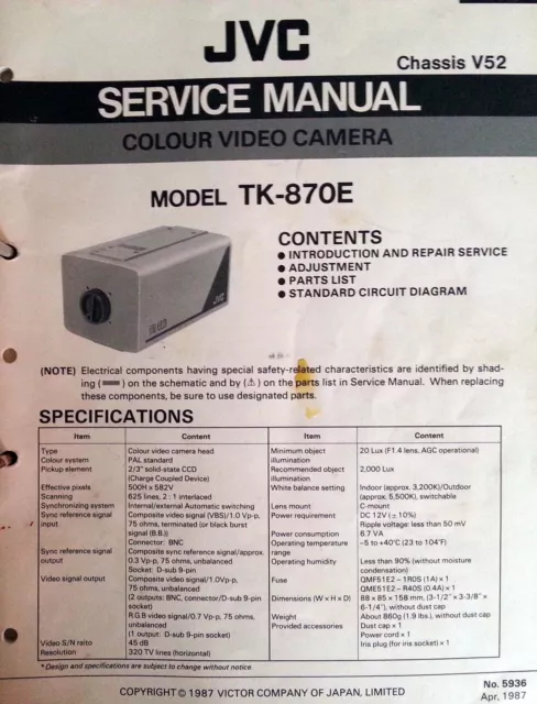 JVC TK-870E Service Manual