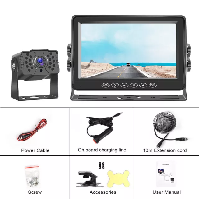 7 Inch Digital Lcd Monitor Car Camera HD DVD Display Reversing Camera All In One