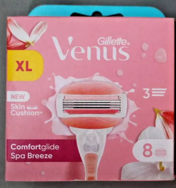 8 x GILLETTE VENUS  COMFORTGLIDE SPA BREEZE WITH SKIN CUSHION UK STOCK