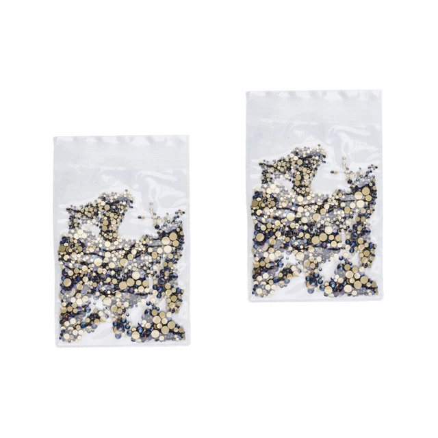 2x Nail art Bling Strass Flatback Glas Charme Diamanten für Nägel Diamant