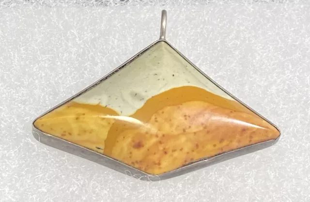 Sterlingsilber mehrfarbiger Jaspis geometrischer Anhänger