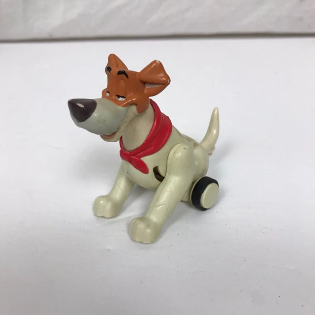 DISNEY OLIVER AND Company Dodger Dog Toy On Wheels Happy Meal Burger