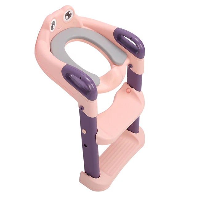(Pink) Potty Training Toilet Foldable Kids Potty Training With