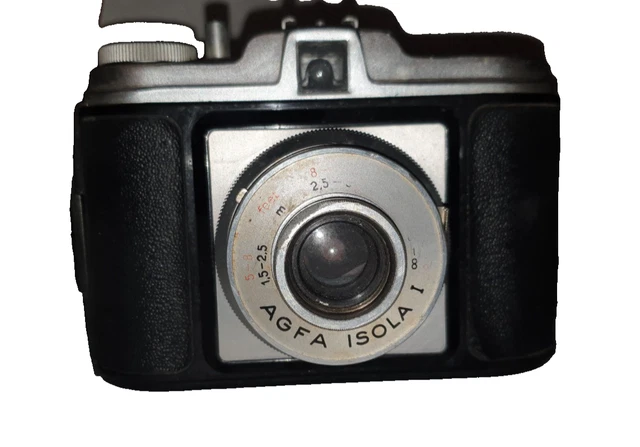 Vieux Reflex Agfa Isola Avec Sa Sacoche Cuir - Appareil Photo Vintage Qui Fonctionne