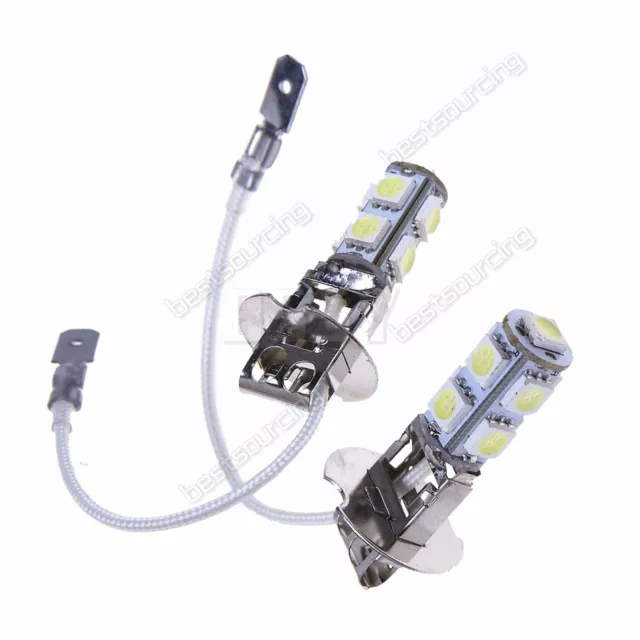 2x H3 9 SMD LED SUPER WHITE XENON Upgrade Headlight Fog Light Bulbs Lamps 12V UK