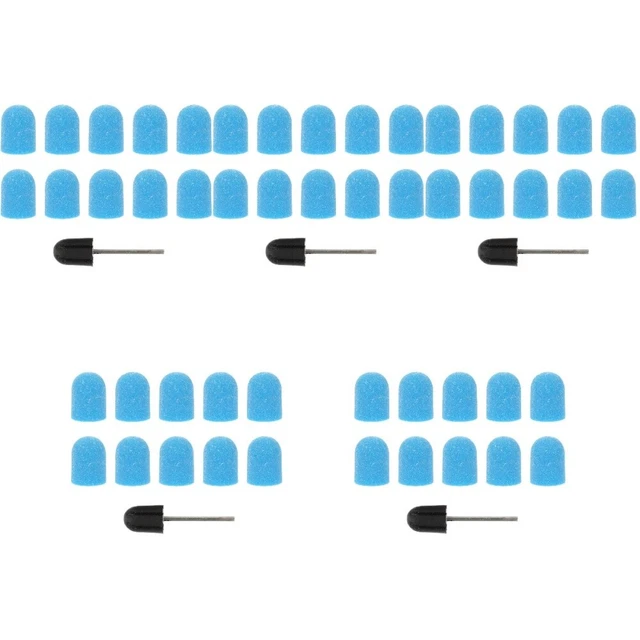 50 pcs Nail Ponçage Caps Lime à ongles de Remplacement Nail Drill Casquettes