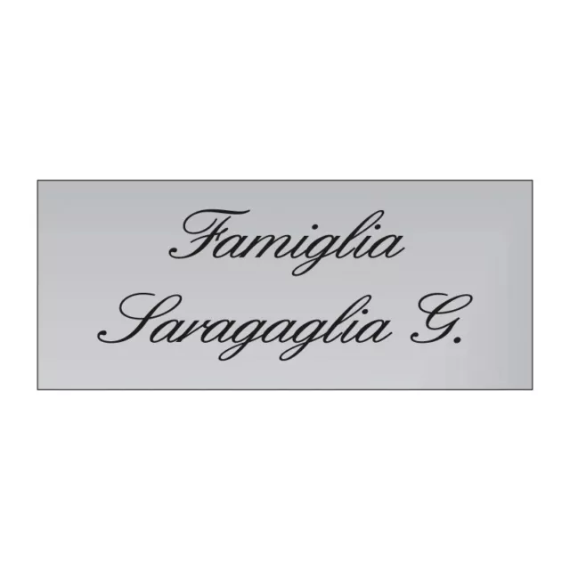 Targa Targhetta Personalizzata Dietro Porta con Nome Incisa Adesiva Citofono