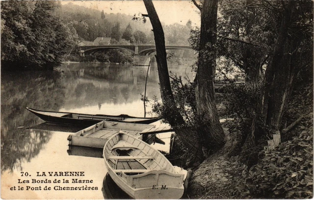 CPA La Varenne Les bords de la Marne et Pont de Chennevieres (1347683)