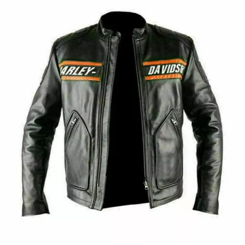 WWE Bill Goldberg Harley Davidson Motorcycle Vintage Biker Black Leather Jacket