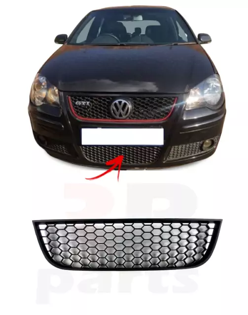 For VW Polo 9N Since 2001-2005 Grille Sports Grill Black without Emblem