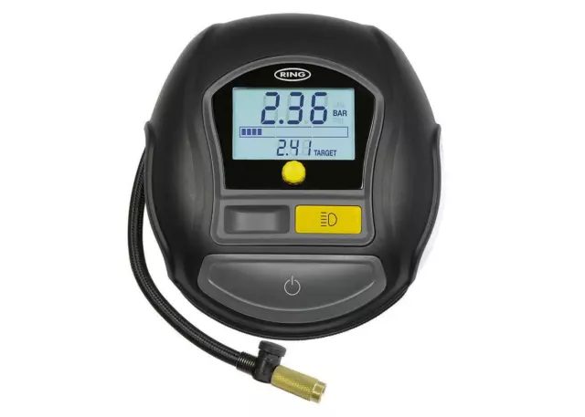 Ring 12v Rapid Digital Tyre Inflator Air Compressor Inflate in 2 min RTC1000