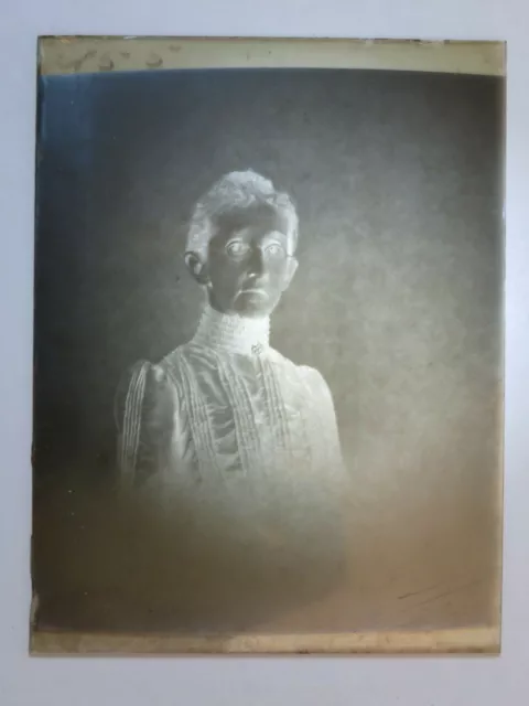 3.25 X 4.25 portrait style picture early 1900's glass negative nice condition