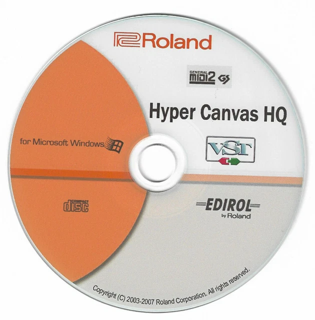 ROLAND EDIROL HYPER Canvas HQ logiciel virtuel VST synth plugin pack