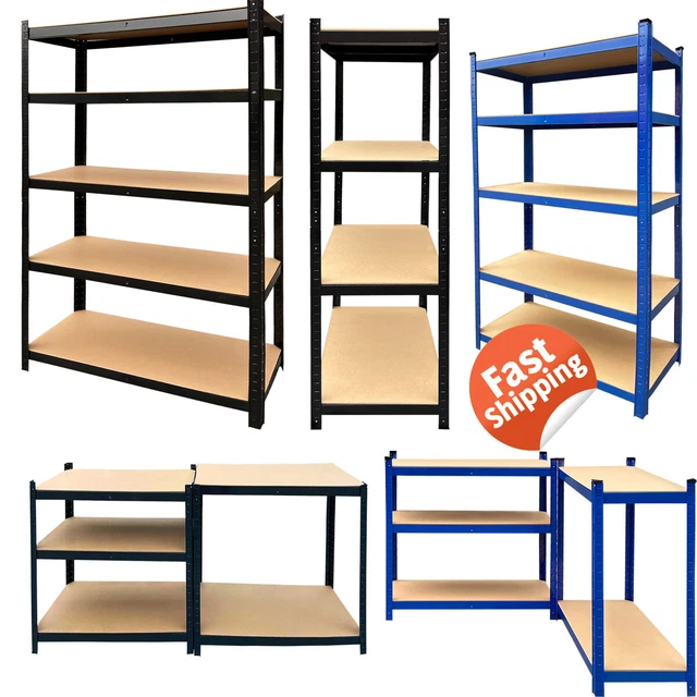 5 TIER SHELF Heavy Duty Steel Muscle Rack Garage Shelving Storage Rack