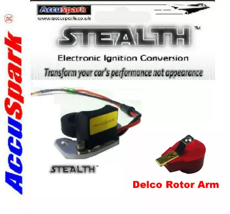 Triumph Spitfire Stealth Electronic ignition for DELCO  + Red Rotor Arm