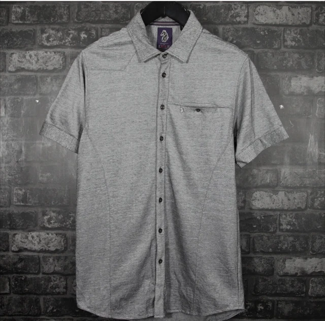 Camicia a maniche corte Luke 1977 Rude Party Trick in argento prezzo di ricambio: £69