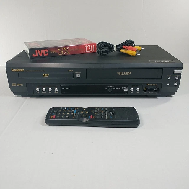 SYMPHONIC SD7S3 DVD VCR Combo HiFi VHS Cassette Recorder W/ Remote