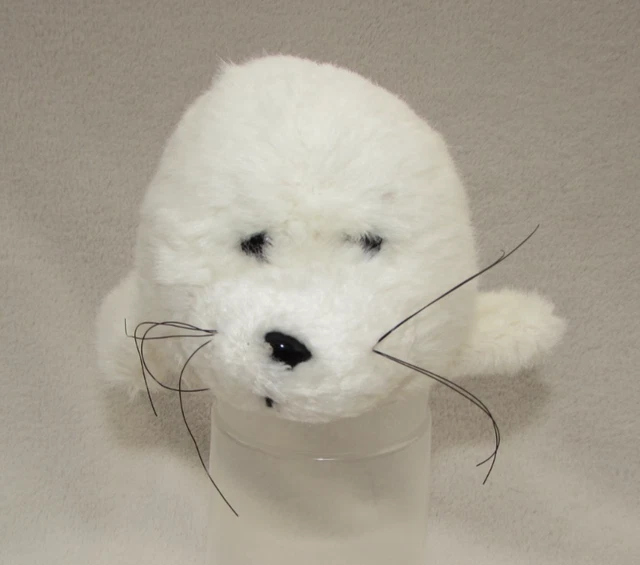 VINTAGE PMS WHITE Seal Pup Soft Toy Plush 7