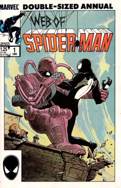 Web Of Spider-Man Annual #1 Marvel Comics 1985 Charles Vess cover Future Max 1st