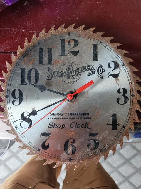 Sears,Roebuck Co Craftsman Saw Blade Shop Clock