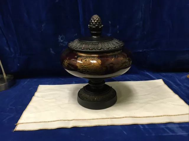 Vintage Large Footed Urn With Lid
