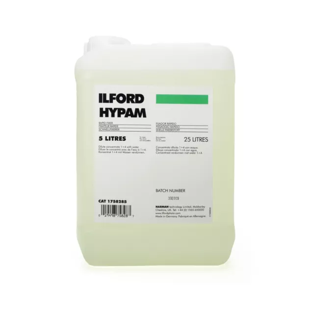 Ilford HYPAM baño de fijación rápida no endurecedor s/w b/w fijador fotoquímica