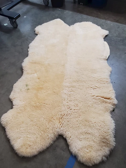 Alfombra vintage de oveja oveja aprox. 71x40x2 pulgadas LxWxH