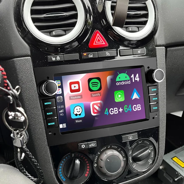 Navigatore GPS Per Astra H Autoradio Android 14 Per Opel - 7 Pollici, CarPlay, GPS, 4GB 64GB, Per Astra, Corsa, Zafira Stereo Opel Corsa D