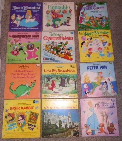 Vintage Lot DISNEYLAND LP Records (12) Cinderella, Brer Rabbit, Peter Pan et al