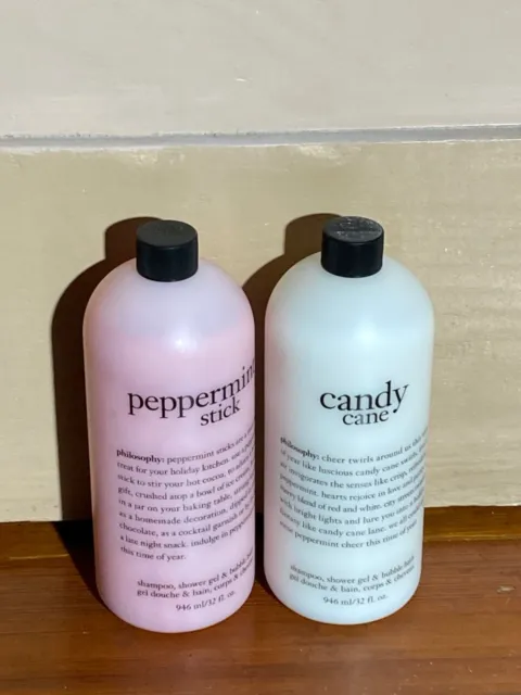 Champú Philosophy Peppermint Stick / Caña de caramelo, gel de ducha baño de burbujas 32FL