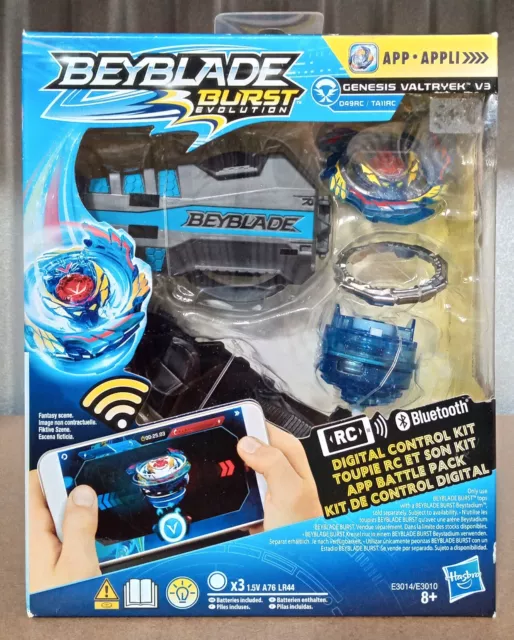 Beyblade Pião e Lançador Hypersphere Sword Valtryek V5 Hasbro na Tyzu Toys