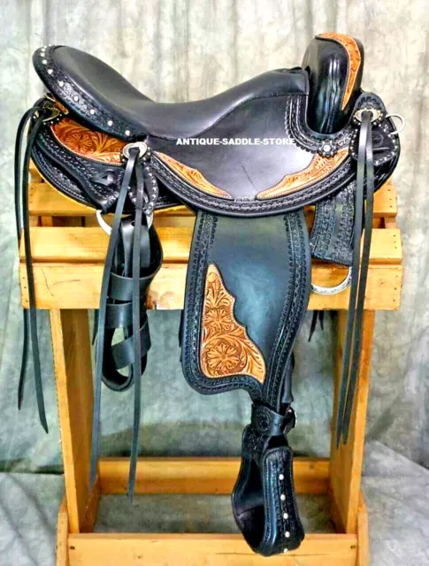 Handcraft   Western Endurance leather saddle with cow Softy  sizes 15" to 18"