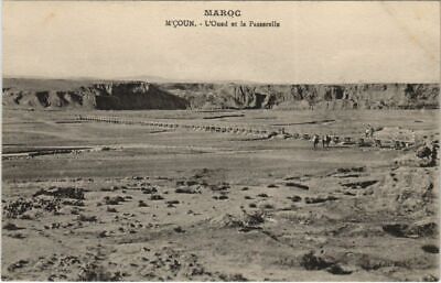 CPA AK M'Coun - L'Oued et la Passerelle MAROC (1083318)